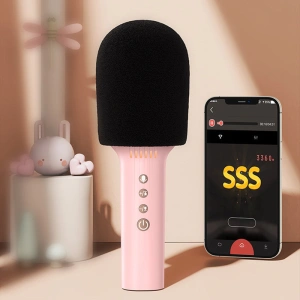 Wholesale Joyroom wireless karaoke microphone with Bluetooth 5.0 speaker 1200mAh blue (JR-MC5Blue) - JYR295 - {ean13} - Hurt