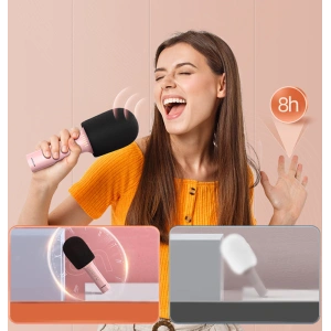 Wholesale Joyroom wireless karaoke microphone with Bluetooth 5.0 speaker 1200mAh blue (JR-MC5Blue) - JYR295 - {ean13} - Hurt