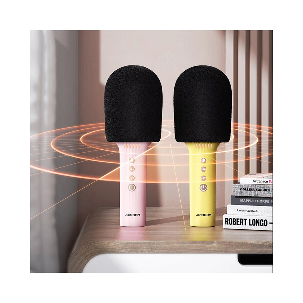 Hurtownia GSM - Mikrofon wireless pentru karaoke Joyroom cu difuzor Bluetooth 5.0 1200mAh roz (JR-MC5 Pink) - JYR296 - {ean13} - Hurt