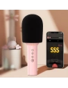 Wholesale Joyroom wireless karaoke microphone with Bluetooth 5.0 speaker 1200mAh pink (JR-MC5 Pink) - JYR296 - {ean13} - Hurt