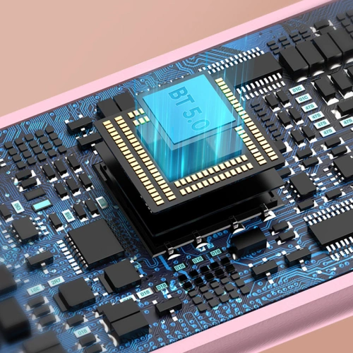 Bezprzewodowy mikrofon do karaoke Joyroom z głośnikiem Bluetooth 5.0 1200mAh różowy (JR-MC5 Pink)