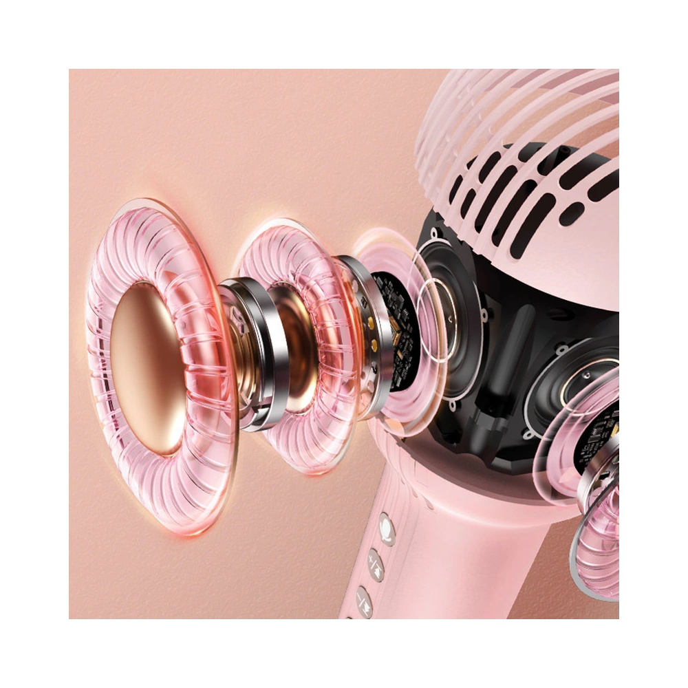 Hurtownia GSM - Vezeték nélküli karaoke mikrofon Joyroom Bluetooth 5.0 1200mAh hangszóróval rózsaszín (JR-MC5 Pink) - JYR296 - {ean13} - Hurt