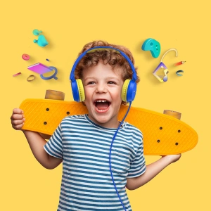 Wholesale Joyroom on-ear headphones 3.5mm mini jack for children children pink (JR-HC1 pink) - JYR297 - {ean13} - Hurt