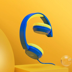 Wholesale Joyroom on-ear headphones 3.5mm mini jack for children kids blue (JR-HC1 blue) - JYR298 - {ean13} - Hurt