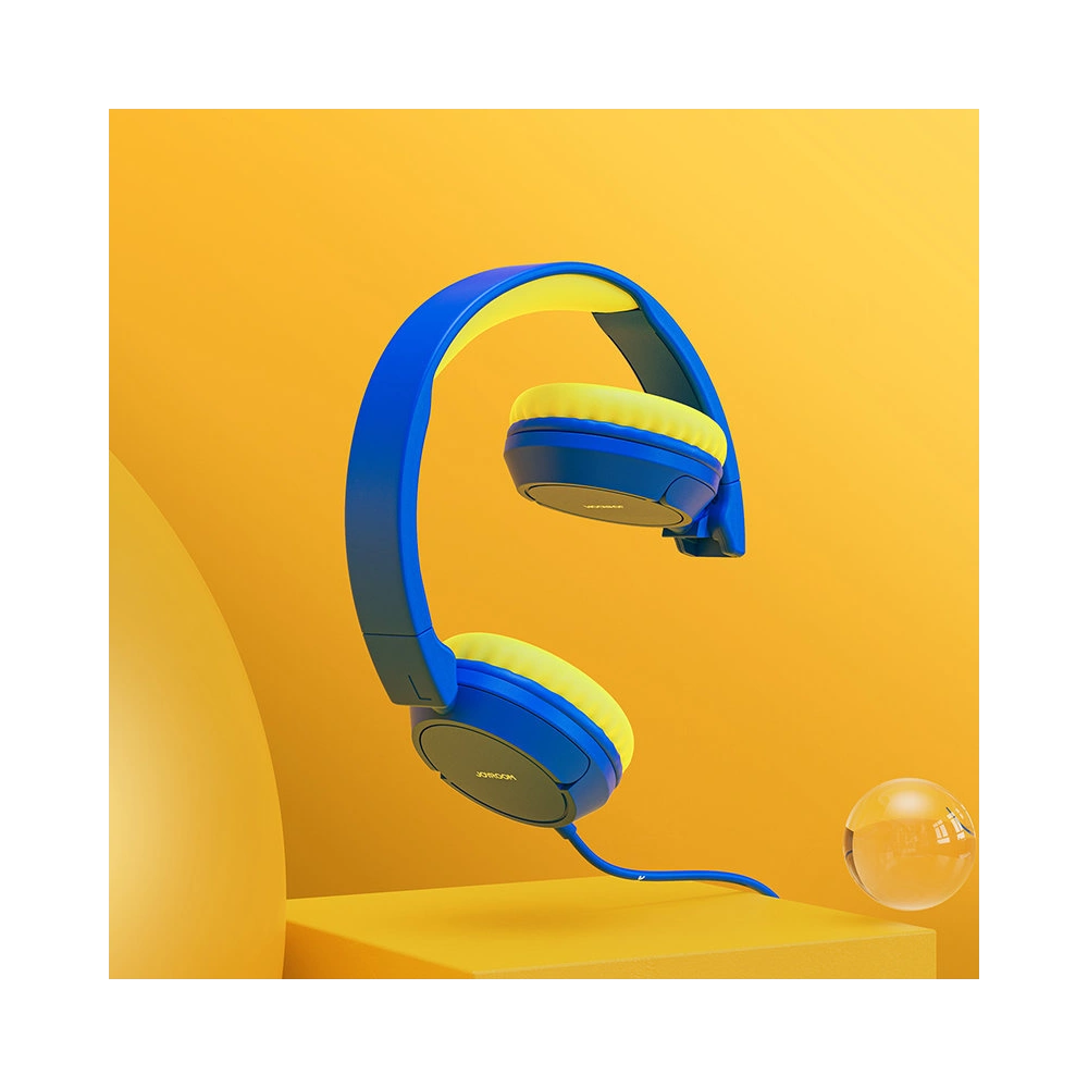 Wholesale Joyroom on-ear headphones 3.5mm mini jack for children kids blue (JR-HC1 blue) - JYR298 - {ean13} - Hurt
