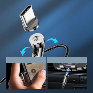 Hurtownia GSM - Mágneses kábel Joyroom 3w1 USB-Lightning/USB-C/microUSB 2,4A töltéshez 1,2m fekete (S-1224X2 LCM fekete) - JYR299 - {ean13} - Hurt