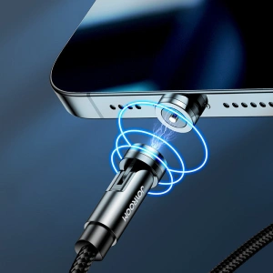 Hurtownia GSM - Mágneses kábel Joyroom 3w1 USB-Lightning/USB-C/microUSB 2,4A töltéshez 1,2m fekete (S-1224X2 LCM fekete) - JYR299 - {ean13} - Hurt