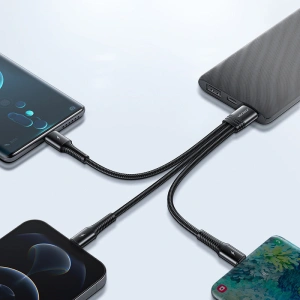Hurtownia GSM - Kábel Joyroom 3w1 USB-Lightning/USB-C/microUSB 3,5A 15cm fekete (S-01530G9 LCM fekete) - JYR301 - {ean13} - Hurt