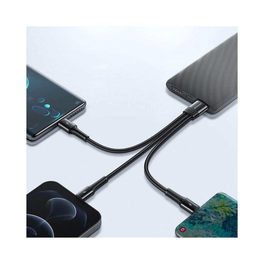Hurtownia GSM - Kabel Joyroom 3w1 USB-Lightning/USB-C/microUSB 3,5A 15cm černý (S-01530G9 LCM black) - JYR301 - {ean13} - Hurt