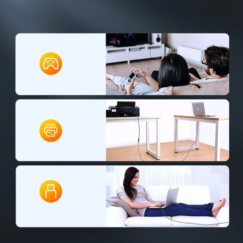 Kabel przedłużający Joyroom USB 2.0 480 Mbps 2m szary (S-2030N13 gray)