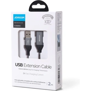 Joyroom USB 2.0 (female) - USB (male) Extension Cable 2m grey (S-2030N13 grey)