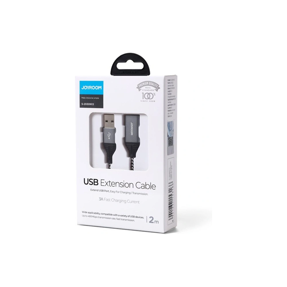 Hurtownia GSM - Cablul de extensie Joyroom USB 2.0 480 Mbps 2m gri (S-2030N13 gray) - JYR302 - {ean13} - Hurt