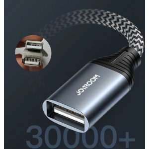 Joyroom USB 2.0 (female) - USB (male) Extension Cable 2m grey (S-2030N13 grey)