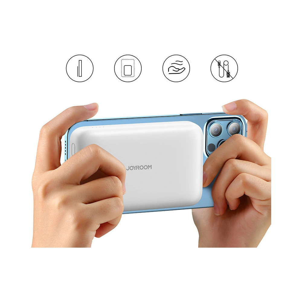 Hurtownia GSM - Powerbank Joyroom MagSafe 10000mAh 20W Power Delivery Quick Charge Qi 15W alb (JR-W020 alb) - JYR303 - {ean13} - Hurt
