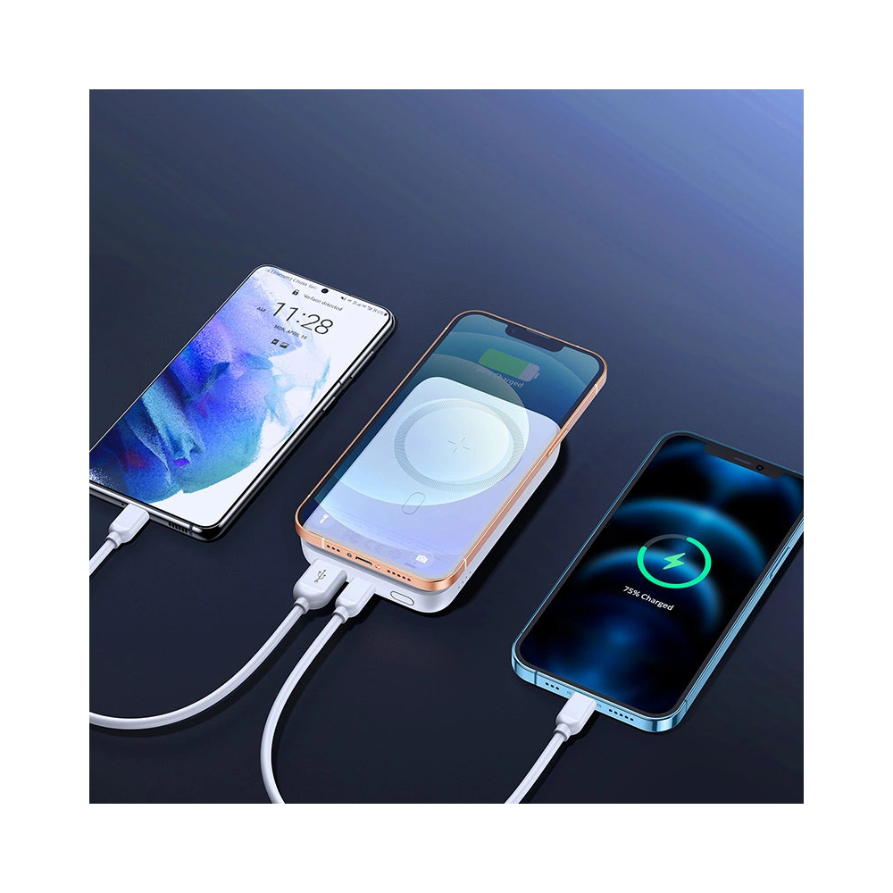 Hurtownia GSM - Powerbank Joyroom MagSafe 10000mAh 20W Power Delivery Quick Charge Qi 15W alb (JR-W020 alb) - JYR303 - {ean13} - Hurt