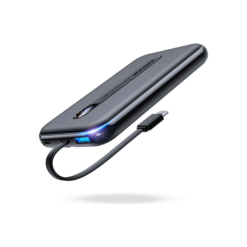 Hurtownia GSM - Powerbank Joyroom Linglong 10000mAh 20W Power Delivery Gyors Töltés USB/USB-C/beépített USB-C kábel fekete (JR-L001 fekete) - JYR304 - {ean13} - Hurt