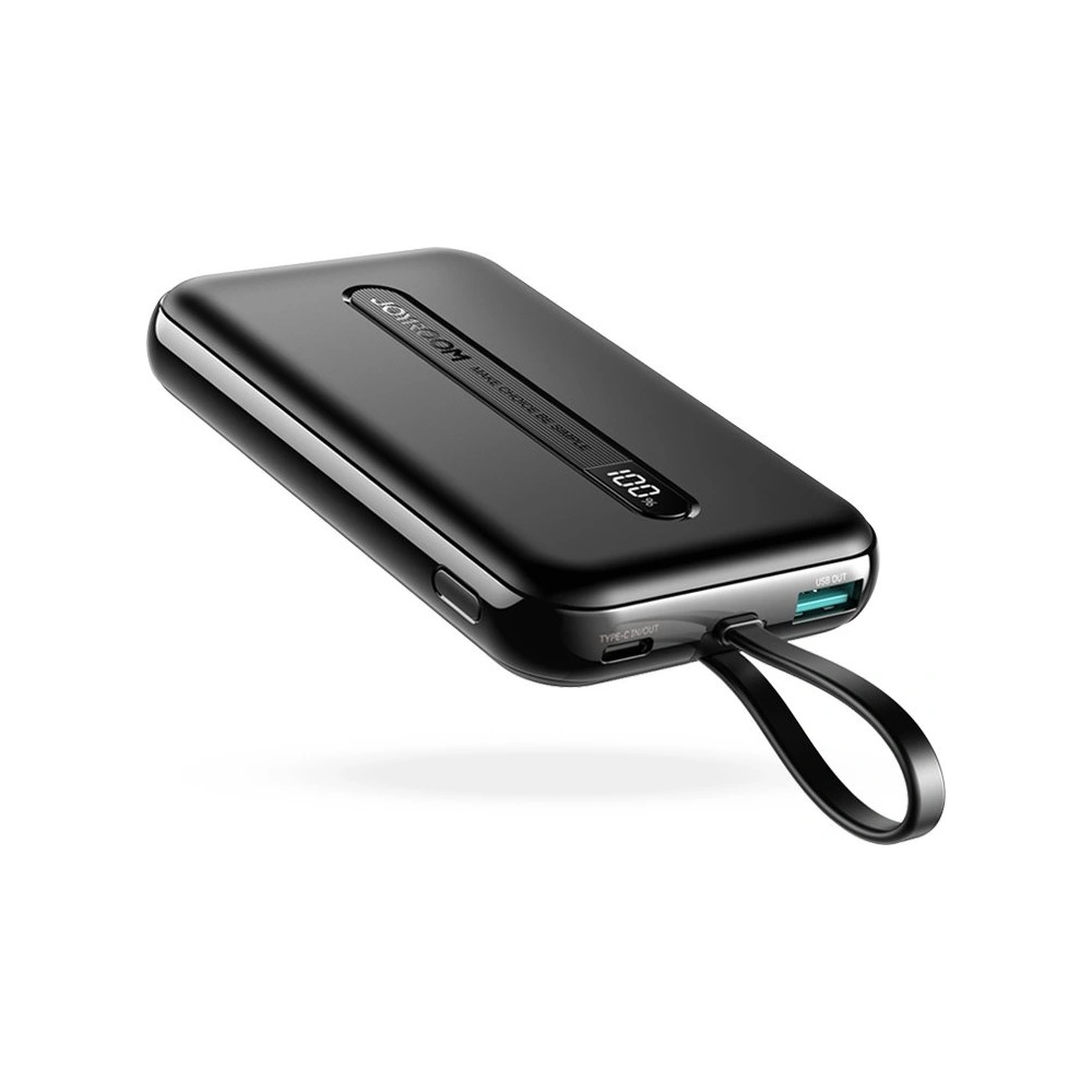 Hurtownia GSM - Powerbank Joyroom Linglong 10000mAh 20W Power Delivery Quick Charge USB/USB-C/cablu USB-C încorporat negru (JR-L001 black) - JYR304 - {ean13} - Hurt