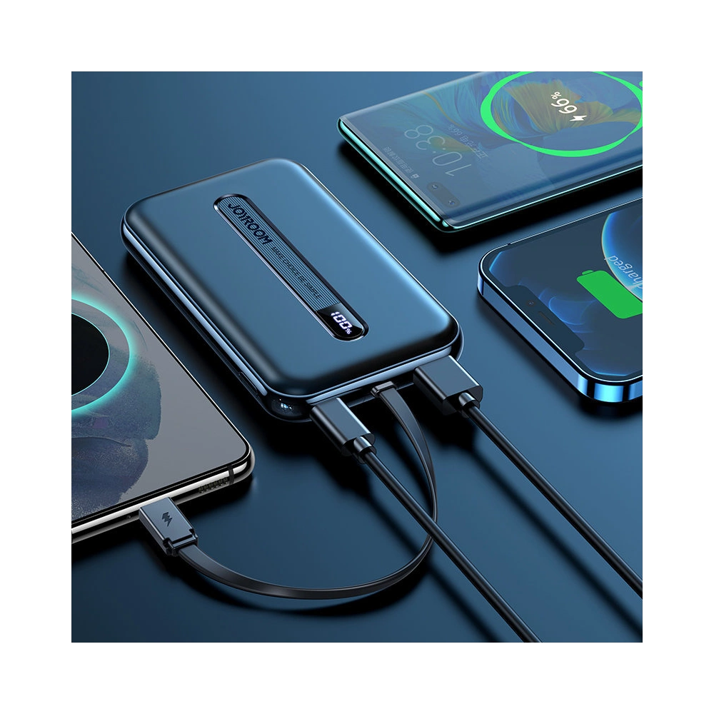 Hurtownia GSM - Powerbank Joyroom Linglong 10000mAh 20W Power Delivery Quick Charge USB/USB-C/cablu USB-C încorporat negru (JR-L001 black) - JYR304 - {ean13} - Hurt