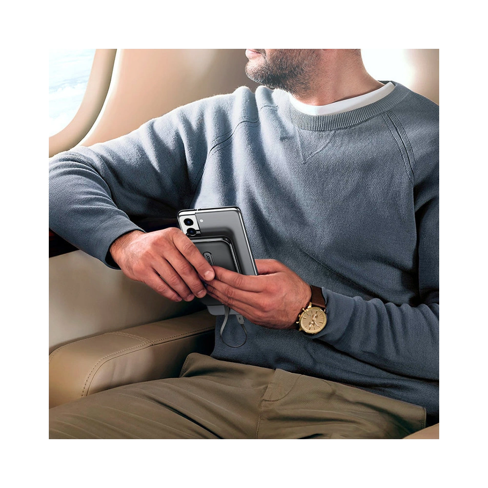 Hurtownia GSM - Powerbank Joyroom Linglong 10000mAh 20W Power Delivery Gyors Töltés USB/USB-C/beépített USB-C kábel fekete (JR-L001 fekete) - JYR304 - {ean13} - Hurt