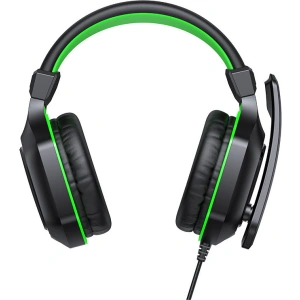 Słuchawki gamingowe Joyroom 3,5mm mini jack z pilotem i mikrofonem czarny (JR-HG1 green)