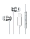 Sluchátka Joyroom USB-C s ovladačem a mikrofonem stříbrná (JR-EC04 Silver)
