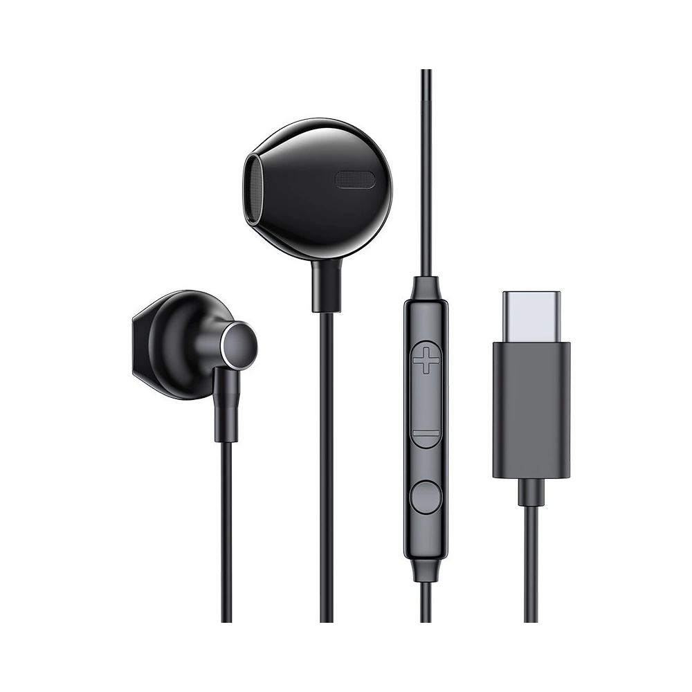 Hurtownia GSM - Sluchátka Joyroom USB-C s ovladačem a mikrofonem černé (JR-EC03 Black) - JYR313 - {ean13} - Hurt