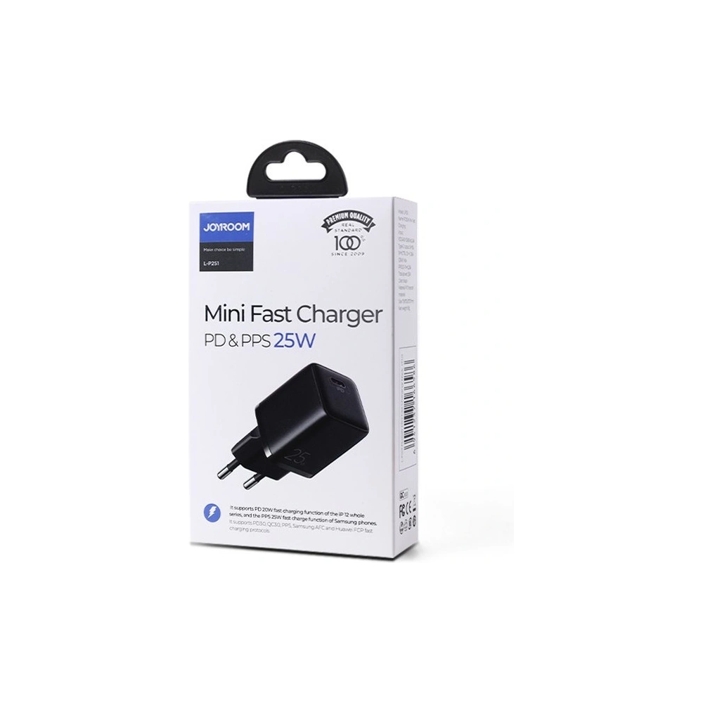 Hurtownia GSM - Nabíječka Joyroom USB-C PD 25W zásuvka EU černá (L-P251) - JYR317 - {ean13} - Hurt