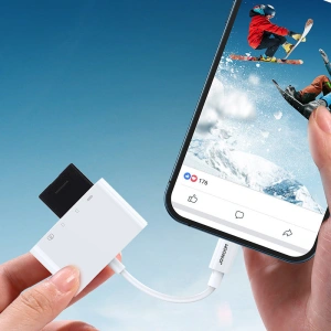Hurtownia GSM - HUB Joyroom OTG Lightning - USB 3.2 Gen 1 (3.0, 3.1 Gen 1)/SD, TF kártyaolvasó/fehér Lightning (S-H142 white) - JYR319 - {ean13} - Hurt