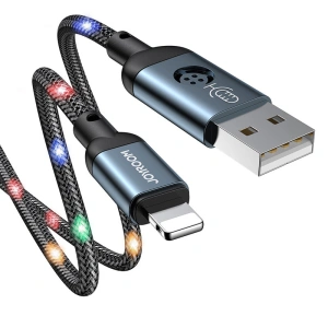 Wholesale Joyroom durable cable USB cable - Lightning with sound-responsive LED backlight 2.4A 1.2m gray (S-1230N16) - JYR321 - {ean13} - Hurt