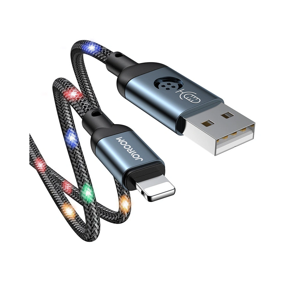 Hurtownia GSM - Kabel Joyroom USB/Lightning Audio LED 2,4A 1,2m grau (S-1230N16) - JYR321 - {ean13} - Hurt