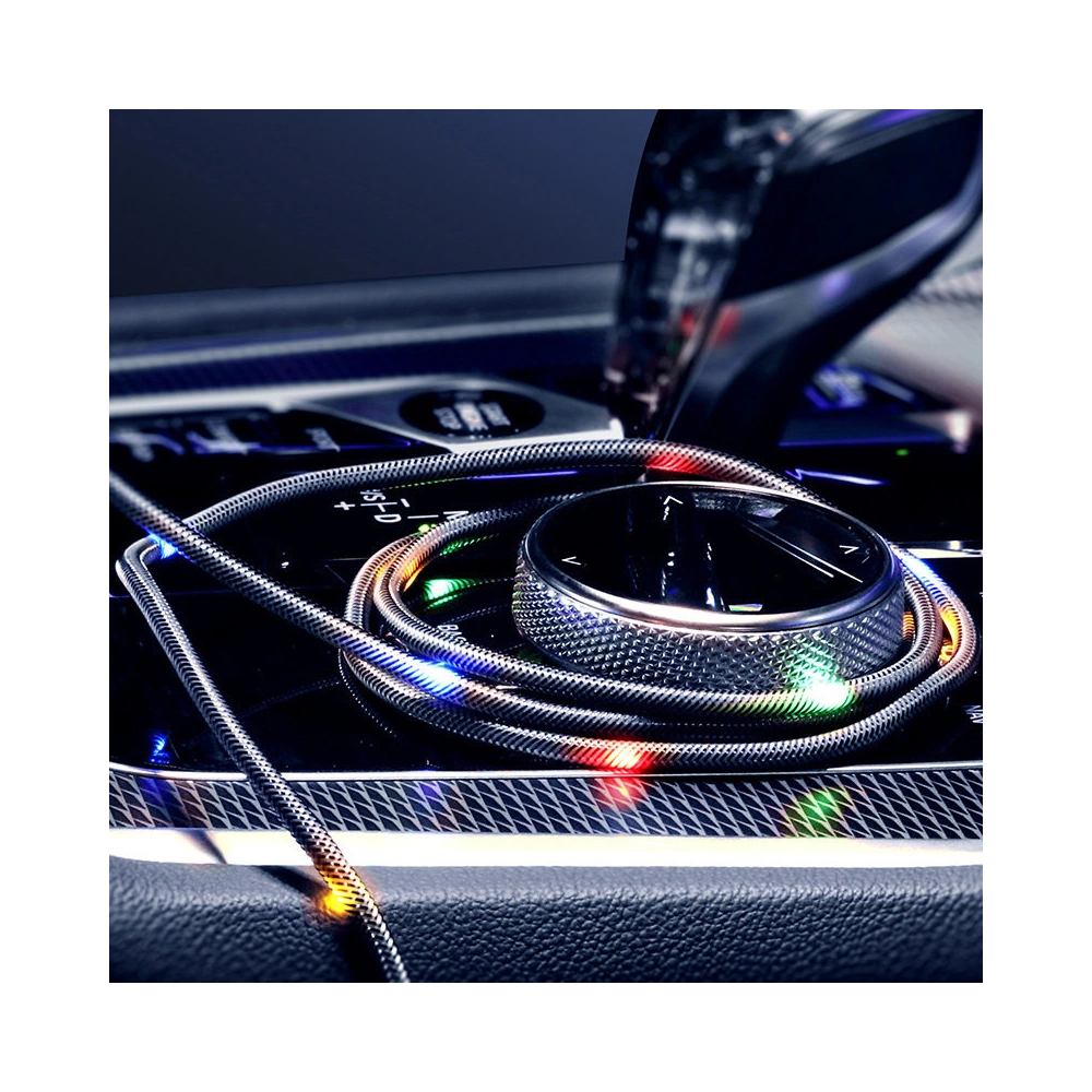 Kábel Joyroom USB/Lightning audio LED 2,4A 1,2m szürke (S-1230N16)