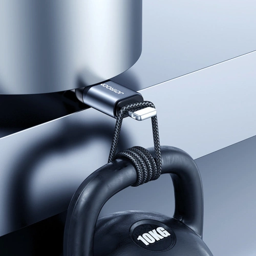 Kabel Joyroom USB/Lightning audio LED 2,4A 1,2m szary (S-1230N16) 