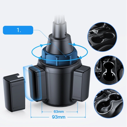 Uchwyt samochodowy Joyroom do miejsca na kubek czarny (JR-ZS259)