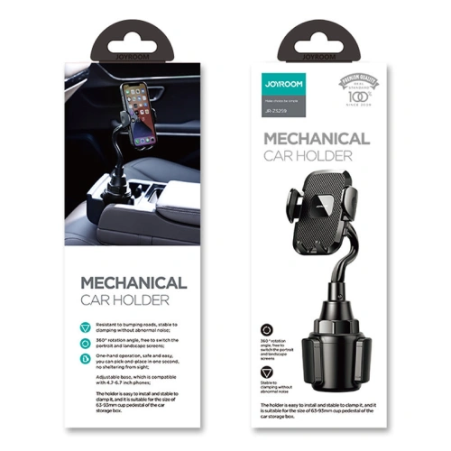 Uchwyt samochodowy Joyroom do miejsca na kubek czarny (JR-ZS259)