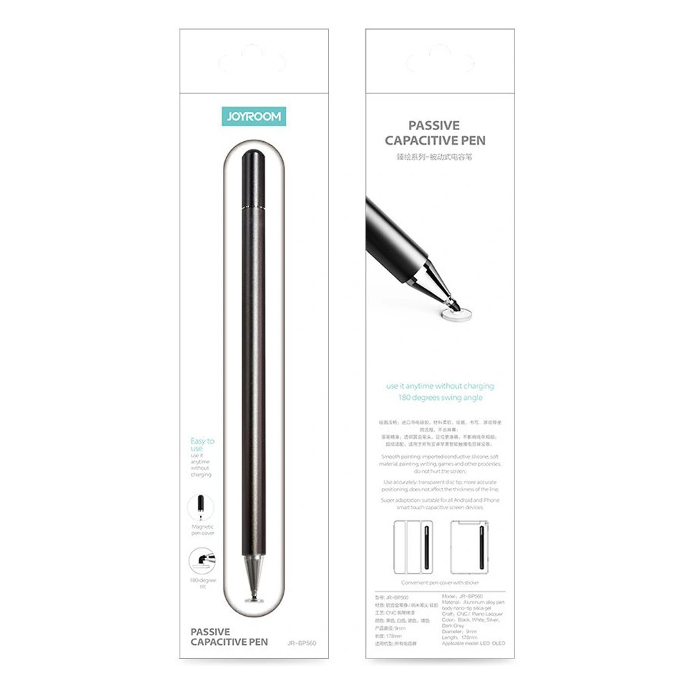 Wholesale Joyroom Excellent Series Passive Capacitive Stylus Stylus Pen for Smartphone / Tablet Black (JR-BP560S) - JYR335 - {ean13} - Hurt
