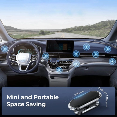 Uchwyt samochodowy magnetyczny samoprzylepny Joyroom na deskę rozdzielczą srebrny (JR-ZS227)