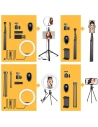 Wholesale Joyroom ring flash lamp tripod kit for recording live selfie phone holder ring light black (JR-ZS233) - JYR337 - {ean13} - Hurt