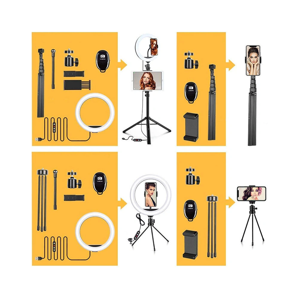 Hurtownia GSM - Set de înregistrare live Joyroom lampă ring + trepied negru (JR-ZS233) - JYR337 - {ean13} - Hurt