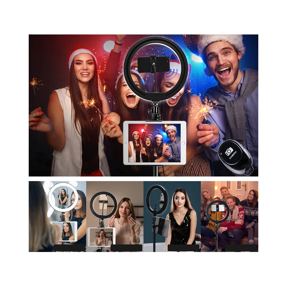 Wholesale Joyroom ring flash lamp tripod kit for recording live selfie phone holder ring light black (JR-ZS233) - JYR337 - {ean13} - Hurt