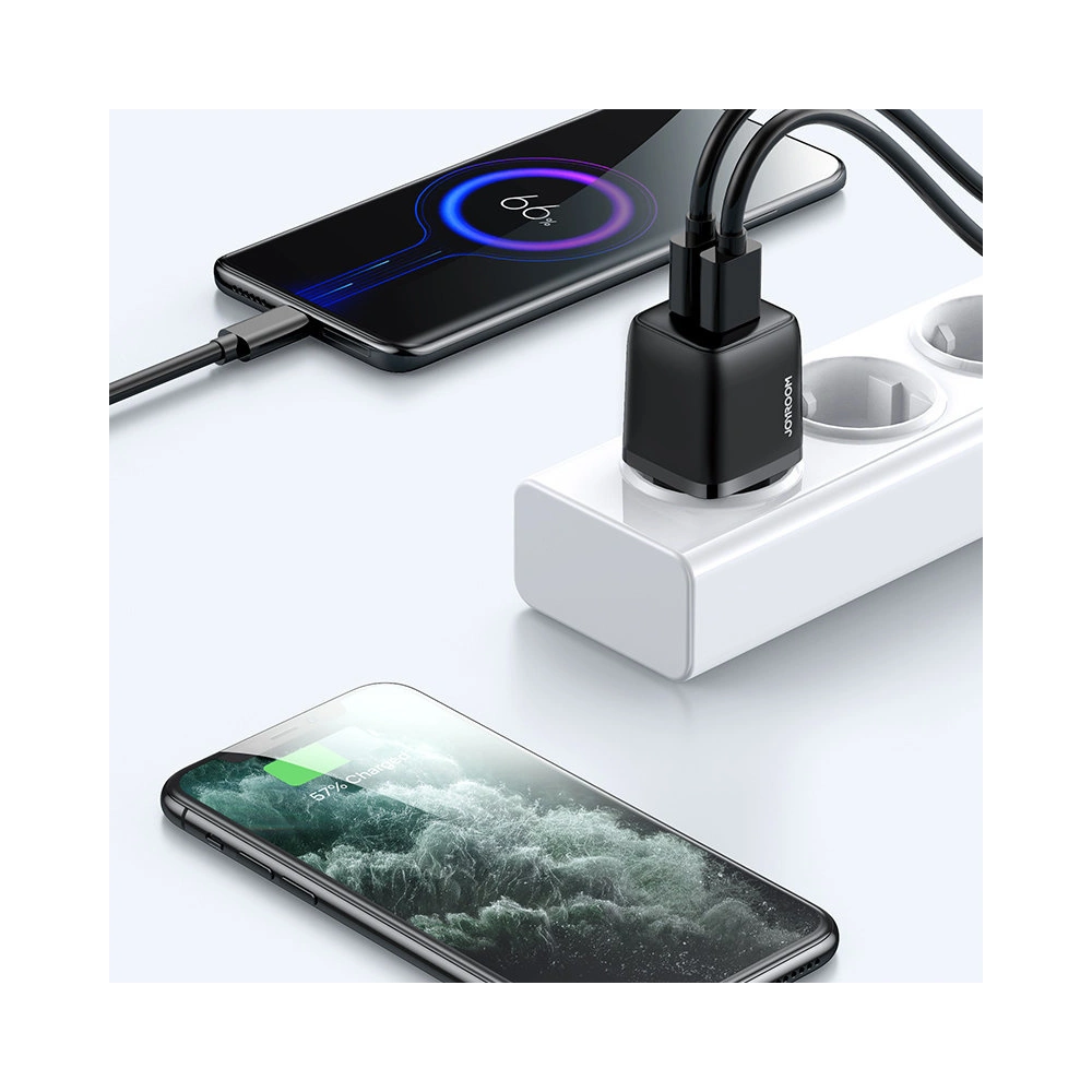 Hurtownia GSM - Hálózati töltő Joyroom 2xUSB 12W 2,4A fehér (L-2A121) - JYR338 - {ean13} - Hurt