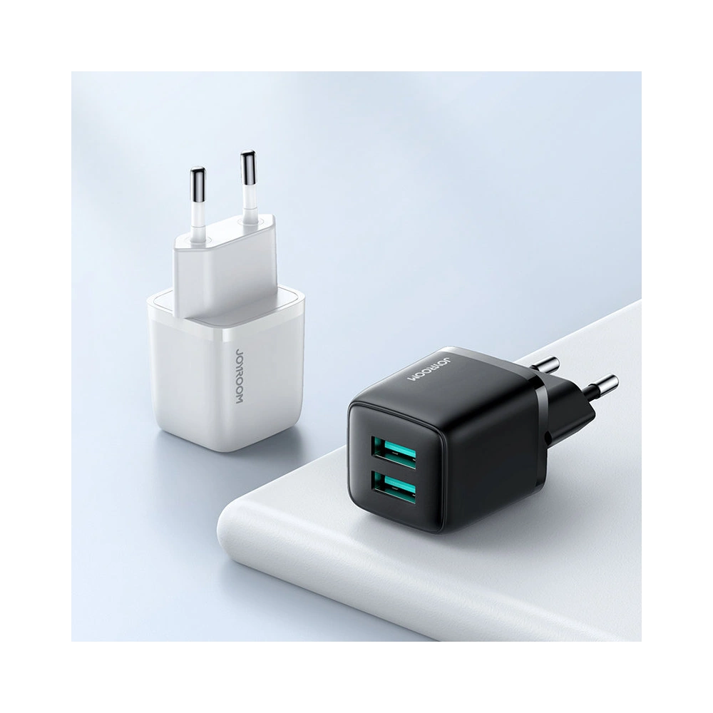 Hurtownia GSM - Hálózati töltő Joyroom 2xUSB 12W 2,4A fehér (L-2A121) - JYR338 - {ean13} - Hurt