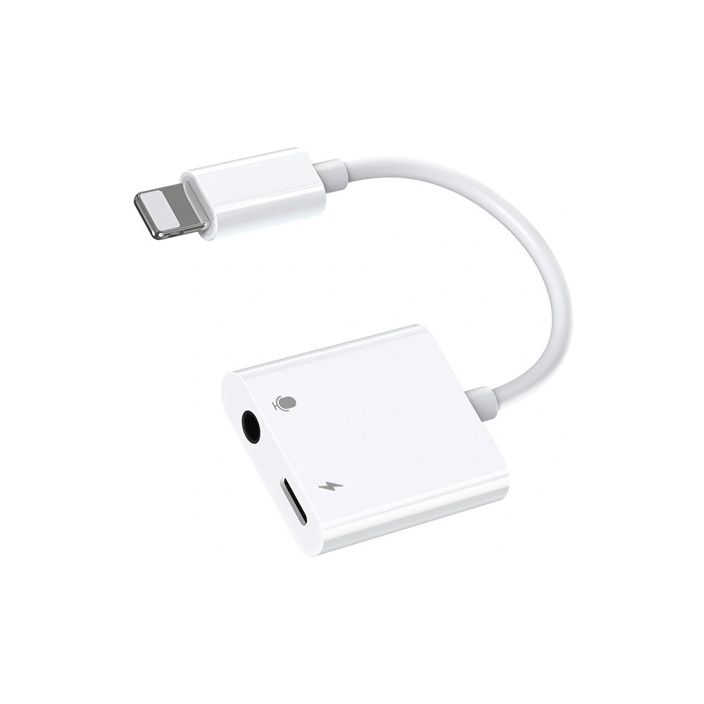 Hurtownia GSM - Adaptér Joyroom Lightning - Lightning (nabíjení) / 3,5mm mini jack bílý (S-Y105) - JYR339 - {ean13} - Hurt
