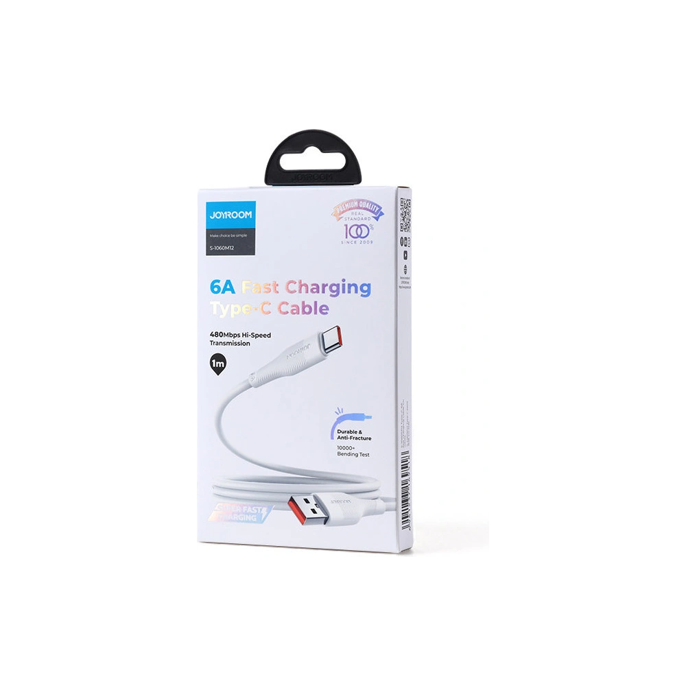 Wholesale Joyroom USB cable - USB-C for fast charging / data transmission 6A 1m white (S-1060M12) - JYR344 - {ean13} - Hurt