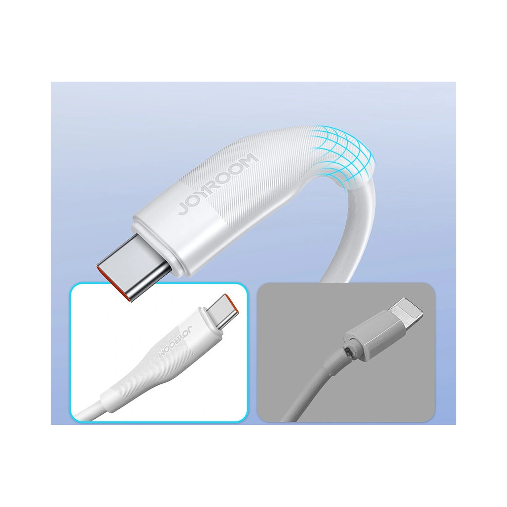 Wholesale Joyroom USB cable - USB-C for fast charging / data transmission 6A 1m white (S-1060M12) - JYR344 - {ean13} - Hurt