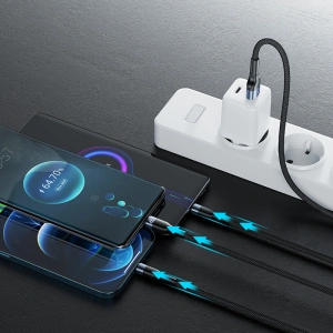 Hurtownia GSM - Kábel Joyroom 3w1 USB-USB-C/microUSB/Lightning 66W 6A 1,2m fekete (S-1260G5) - JYR352 - {ean13} - Hurt