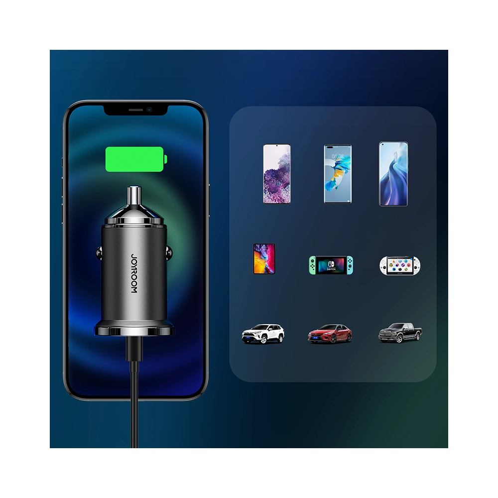 Hurtownia GSM - Autós töltő Joyroom 2xUSB 15W 3,1A szürke (C-A48) - JYR353 - {ean13} - Hurt
