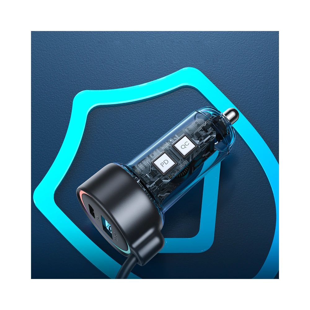 Hurtownia GSM - Auto-Ladegerät Joyroom 3w1 + Lightning-Kabel 1,5 m 45W schwarz (JR-CL08) - JYR359 - {ean13} - Hurt