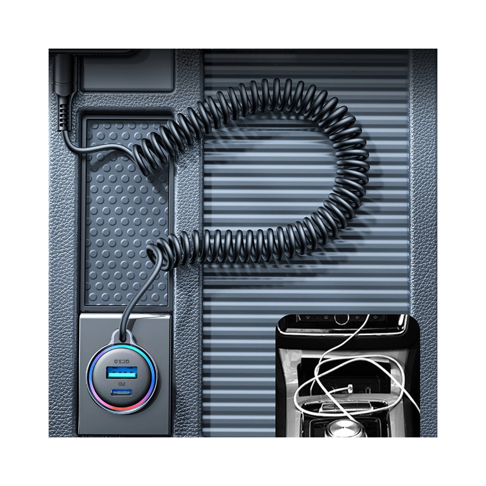 Hurtownia GSM - Auto-Ladegerät Joyroom 3w1 + Lightning-Kabel 1,5 m 45W schwarz (JR-CL08) - JYR359 - {ean13} - Hurt