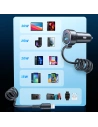 Hurtownia GSM - Autós töltő Joyroom 3w1 + 1,5m USB-C kábel 55W fekete (JR-CL07) - JYR360 - {ean13} - Hurt