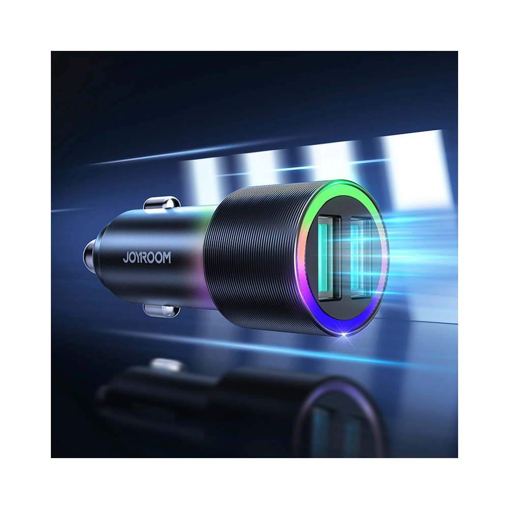 Wholesale Joyroom car charger 2 x USB with backlight 24W black (JR-CL10) - JYR365 - {ean13} - Hurt
